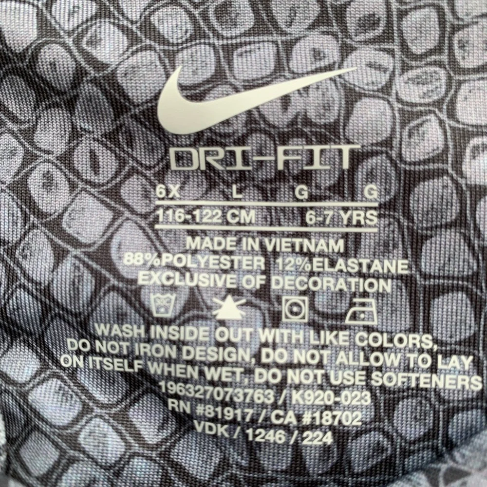 Nike Black and Gray Textured Girl’s Tank Top